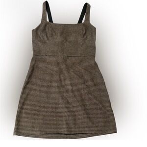 Abercrombie & Fitch Brown Checkered Mini Dress